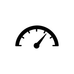 Speedometer with needle facing right icon