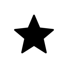 Star five points evenly spaced flat icon