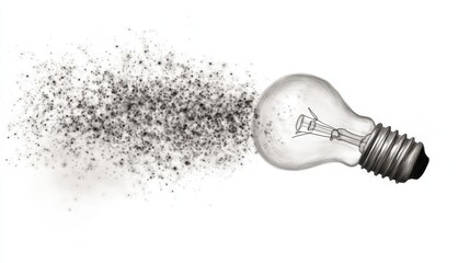 Illuminating ideas dissipate into a scattering of thoughts.