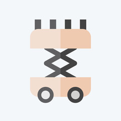 Icon Scissor Lift. related to Civil Engineering symbol. flat style. design editable