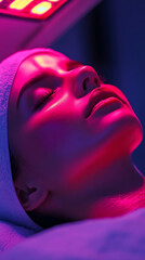 Woman Receiving Light Therapy Treatment
