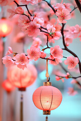 Lanterns and floral interior decoration