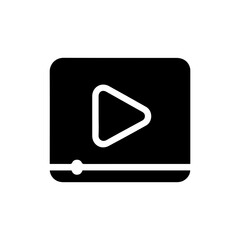 Video advertisement play icon on screen symbolizing digital marketing