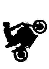 Old big bike and people white background