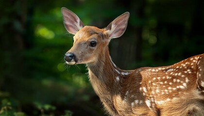 Fototapeta premium deer on the green and black