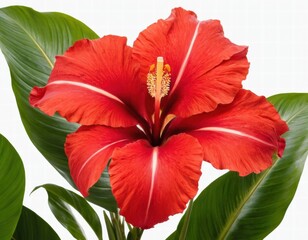 Obraz premium red hibiscus flower