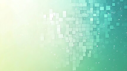 Abstract Green Square Background.