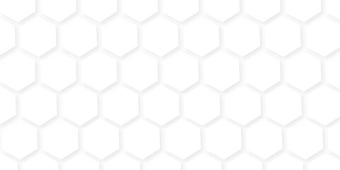 Fototapeta premium Seamless pattern with hexagons. Geometric texture white pattern design. Luxury honeycomb grid White Pattern.