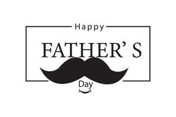 Happy Father's Day vector icon. Fathers Day Holiday Concept. Happy Father's Day and silhouette of father and son vector happy fathers day greeting card. vector illustrator