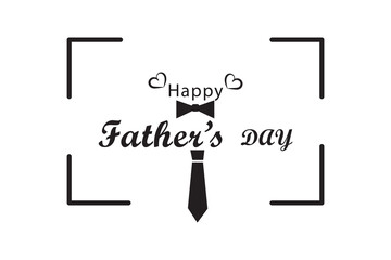 Happy Father's Day vector icon. Happy father's day typography design, hand drawn lettering.