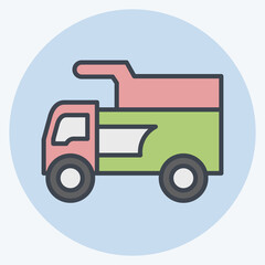 Icon Train. related to Civil Engineering symbol. color mate style. design editable