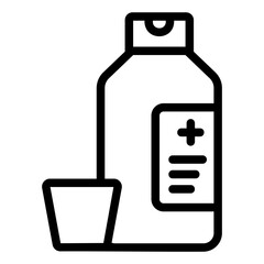 syrup Line Icon
