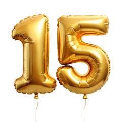 Birthday Balloon with Gold and Black Color 15