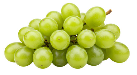 Green Grapes Still Life Fresh Fruit Food Isolated on White