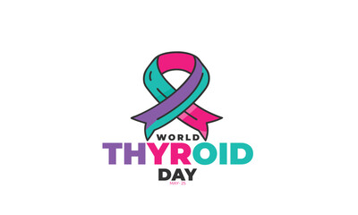 World Thyroid Day. background, banner, card, poster, template. Vector illustration.