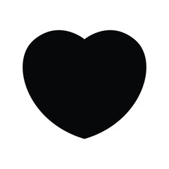 red heart on black icon