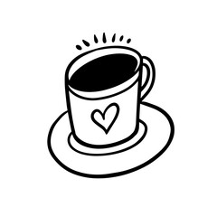 A delightful and cute coffee mug featuring an appealing heart design that many love