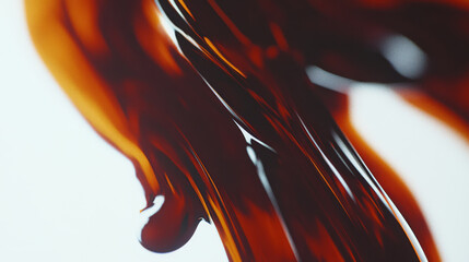 Abstract image featuring dynamic swirls of orange and black, creating fluid and energetic composition. contrast between colors adds depth and movement to artwork