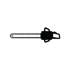 Chainsaw icons, Chainsaw silhouette vector art, and illustration on a white background