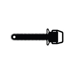 Chainsaw icons, Chainsaw silhouette vector art, and illustration on a white background