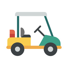 Vector Graphic Illustration of a Golf Cart