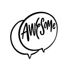 This is an Awesome Typography Design that features Creative Speech Bubbles and Bubbly Elements