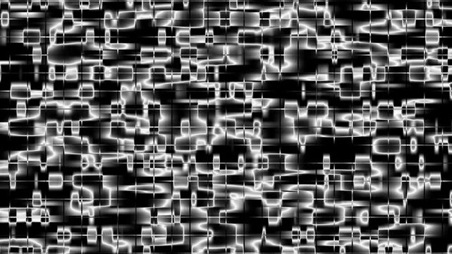 Digital futuristic mosaic technology background. Abstract moving light pixel block. Pixel dots in motion. Digital square block background