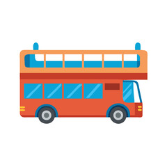 Double decker bus vector illustration on black background