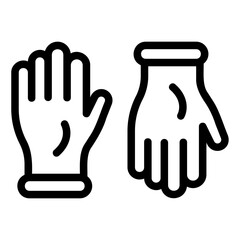 gloves Line Icon