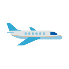 Fototapeta premium Modern Private Jet Airplane Cartoon Illustration on Black