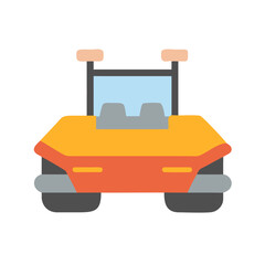 Illustration of a yellow futuristic car on black