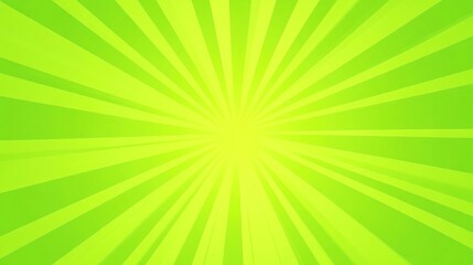 Bright, vibrant lime green radiating sunburst background