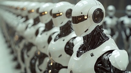 Fototapeta premium Futuristic Robot Army