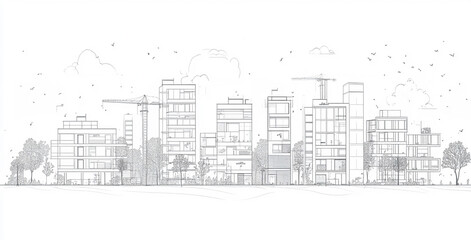 style abstract background of city architecture background design