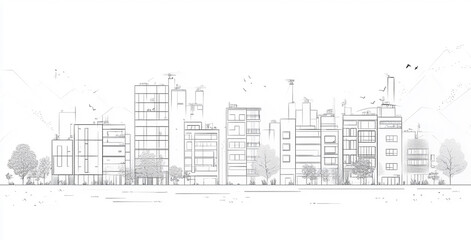 Obraz premium style abstract background of city architecture background design