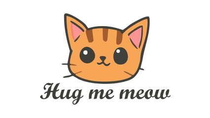 Tabby Cat with Text Clipart