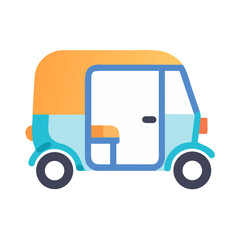 Cute vector illustration of an auto rickshaw