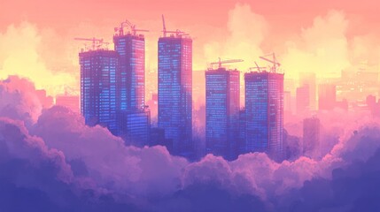 Fototapeta premium City of the Clouds