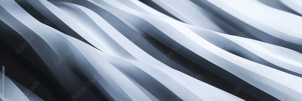 Poster abstract wavy background with dynamic gray tones for modern design