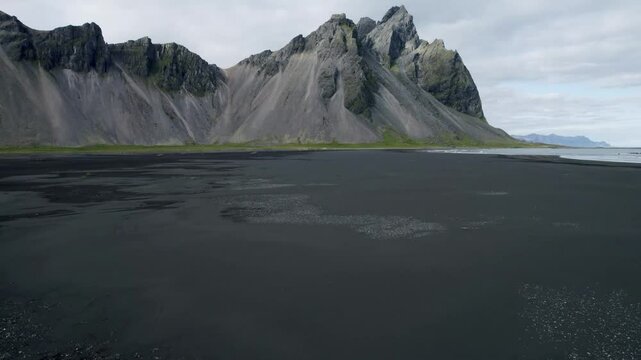 Flying over the landscape of Iceland during daytime