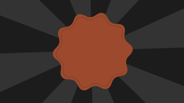 Black Friday Animation with red Label and Sunburst