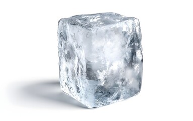 Obraz premium A single piece of ice sitting on a white surface 