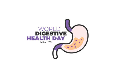 Fototapeta premium World Digestive Health Day. background, banner, card, poster, template. Vector illustration.