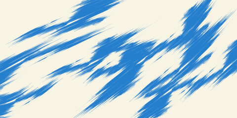 Grunge grainy blue brush stroke with spray texture. Hand drawn distress damaged vintage banner with zigzag bold line. Rough thick brush stroke texture. Spray paint effect