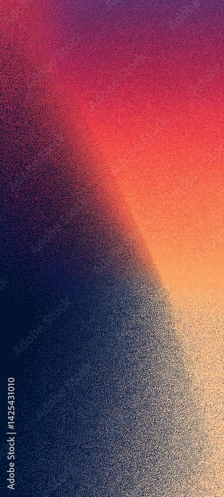 Poster abstract gradient background with grain texture in warm and dark colors