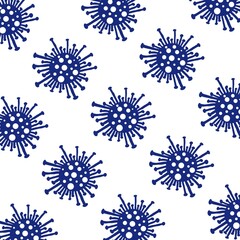 Seamless Pattern virus of monkey pox virus, chickenpox, covid 19, infuenza, etc.