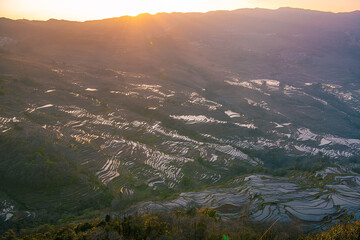 YuanYang rice terraces in Yunnan, China, one of the latest UNESCO World Heritage