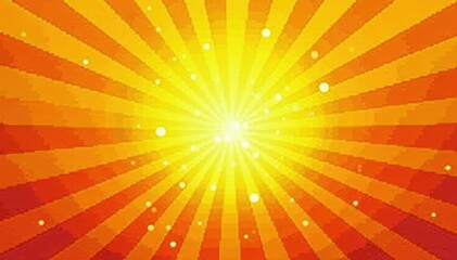 Bright yellow sunburst, radiating light, abstract retro style , burst, background