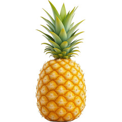 Fototapeta premium Fresh Tropical Pineapple with Green Crown
