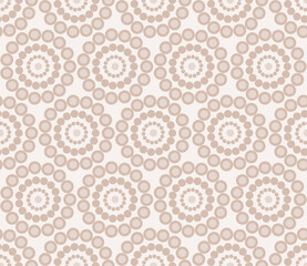seamless beige pattern with circles, modern and elegant design for background, textile, and wallpaper applications